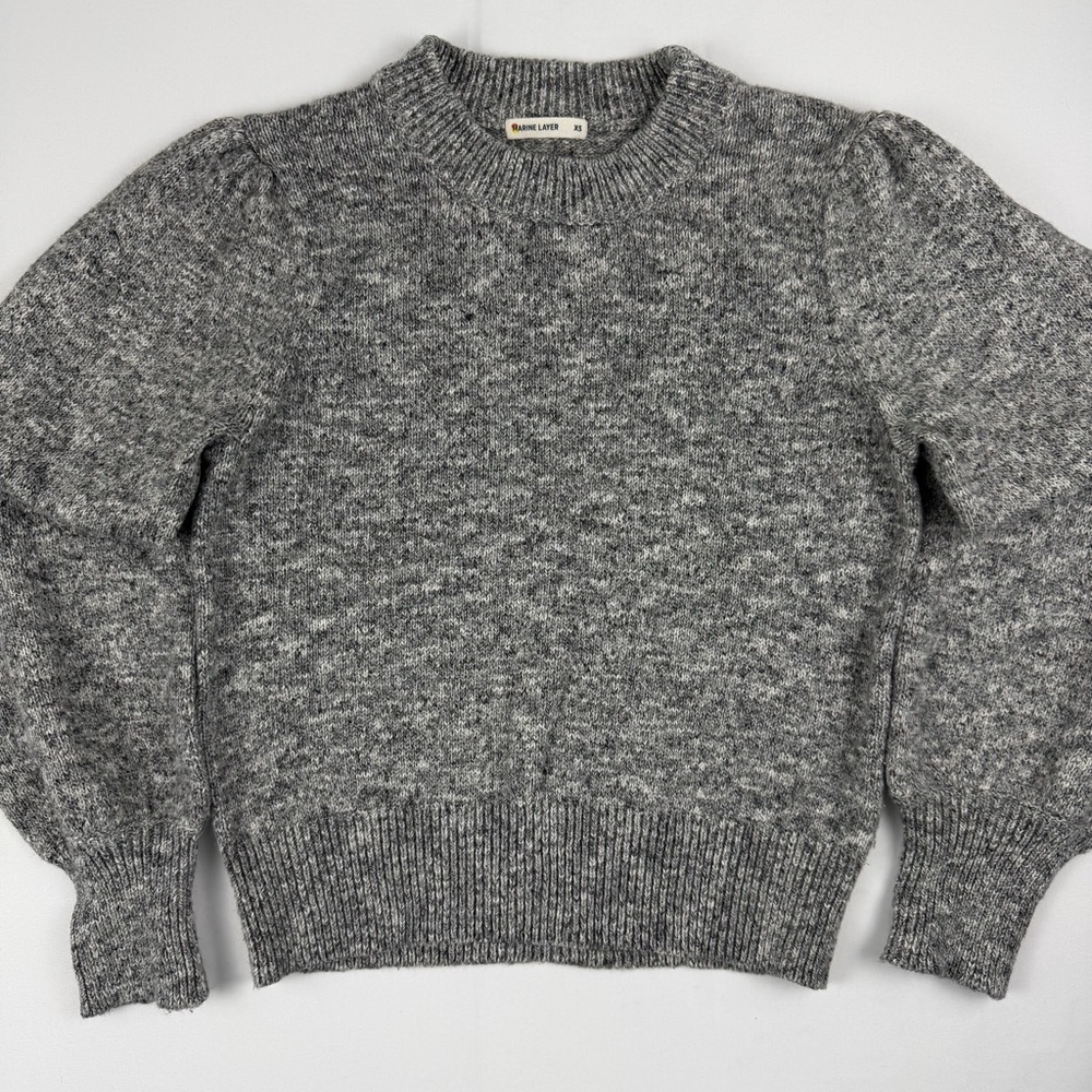 Marine Layer Alma Puff Sleeve Sweater Gray Knit Size XS EUC - Picture 14 of 14